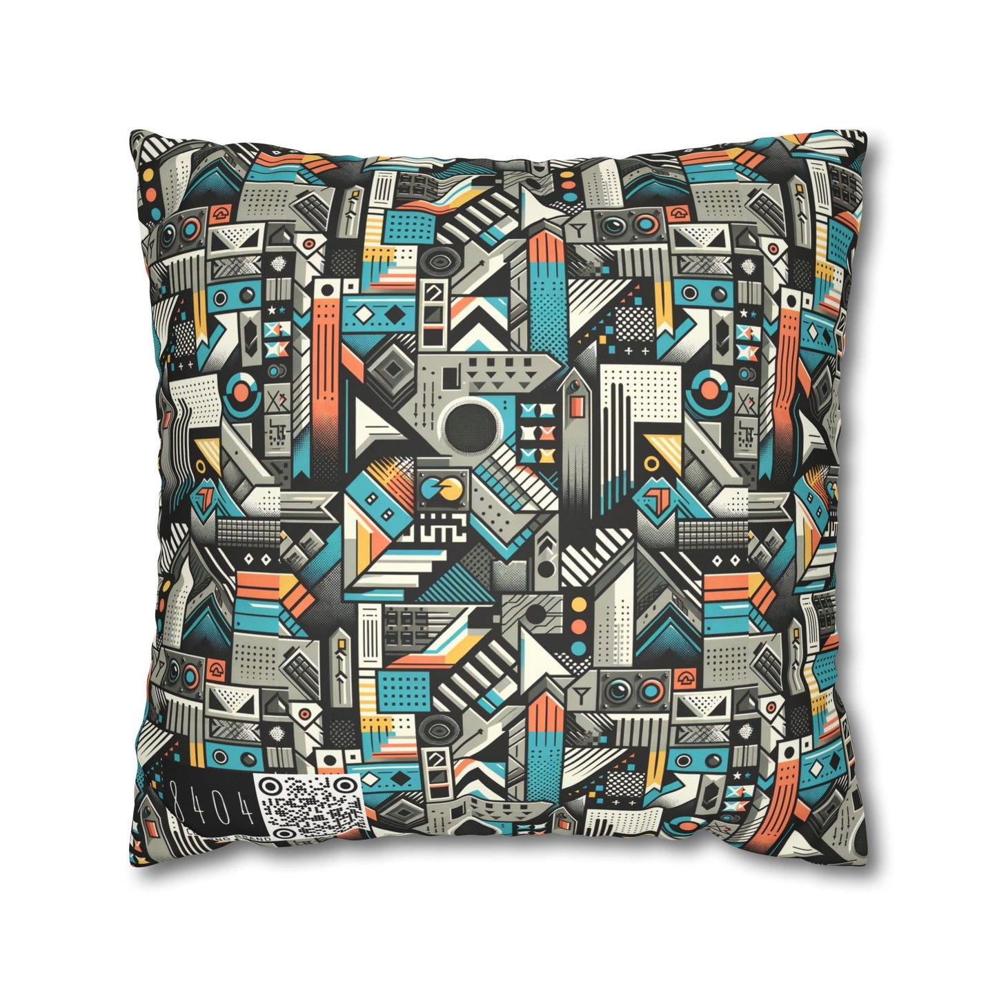 Digital Street Art Urban Street Style Faux Suede Square Pillowcase - 8404 Design-81