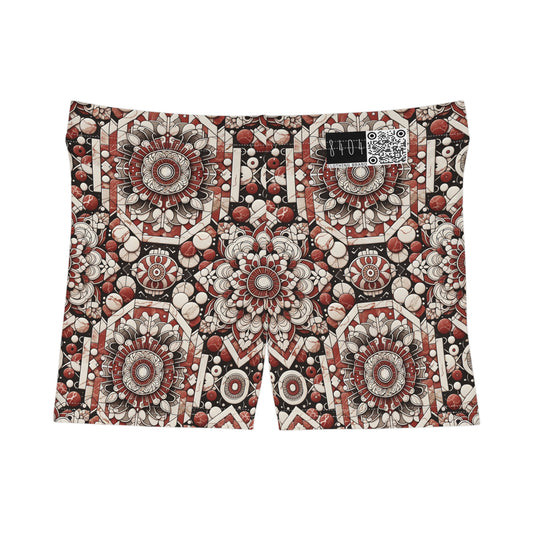 Neo Jomon Sculptural Aesthetics Artisanal Streetwear Women's Shorts - 8404 Design-55