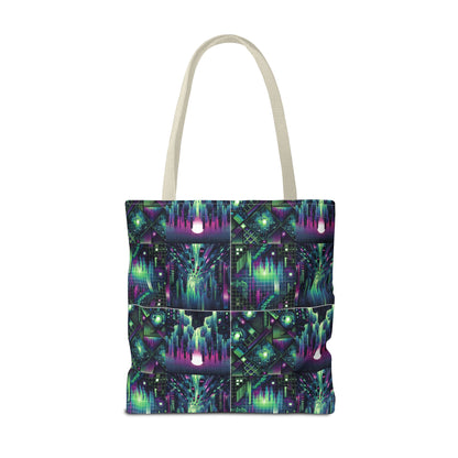 Tech Noir Aesthetics Tech-Forward Urban Dystopia Tote Bag - 8404 Design-54