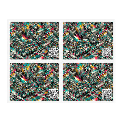 Urban Graffiti Fusion Eclectic Street Art Meets Modern Tech Culture Sticker Sheets - 8404 Design-51