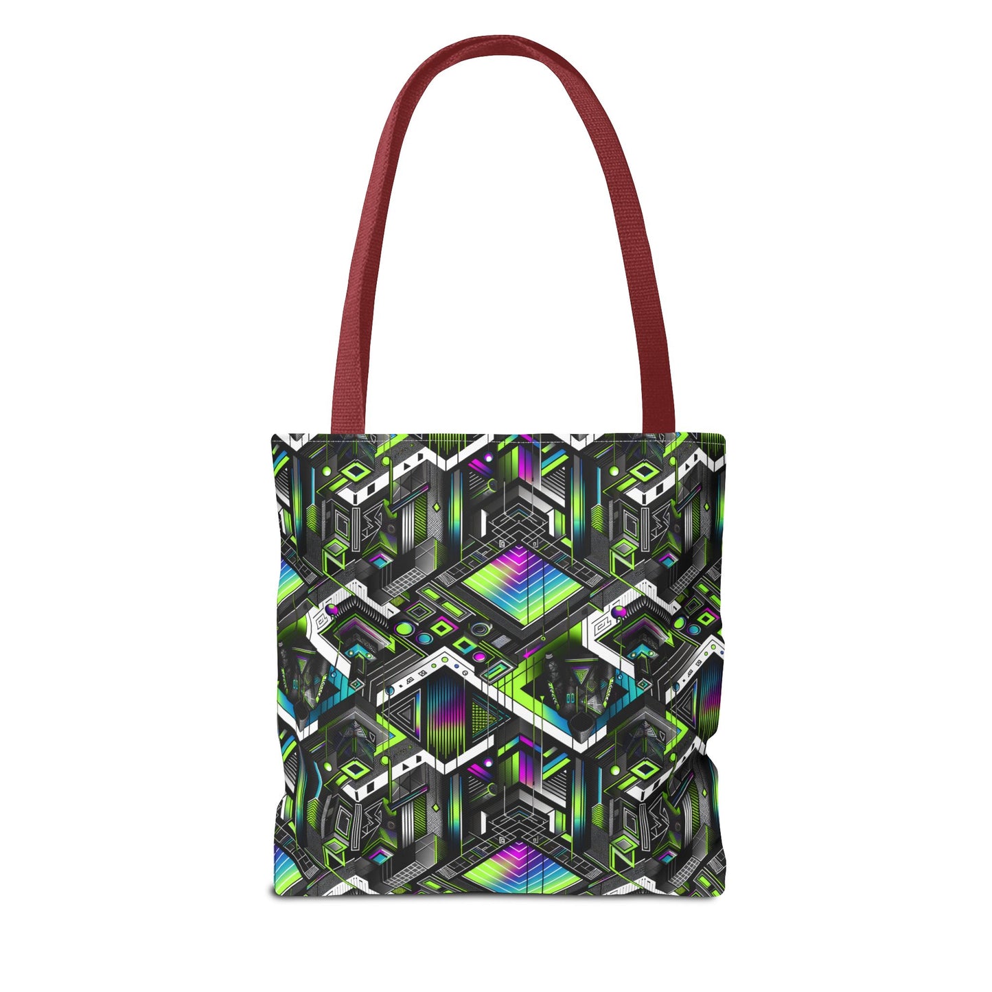 Retro Futurism Graphics Tech-Forward Streetwear Tote Bag - 8404 Design-52