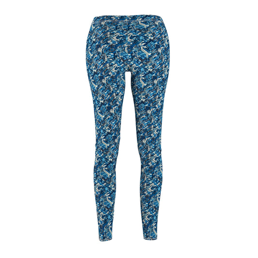 Tech Urban Camo Tech-Forward Streetwear With a Futuristic Military Edge Women's Cut & Sew Casual Leggings - 8404 Design-39
