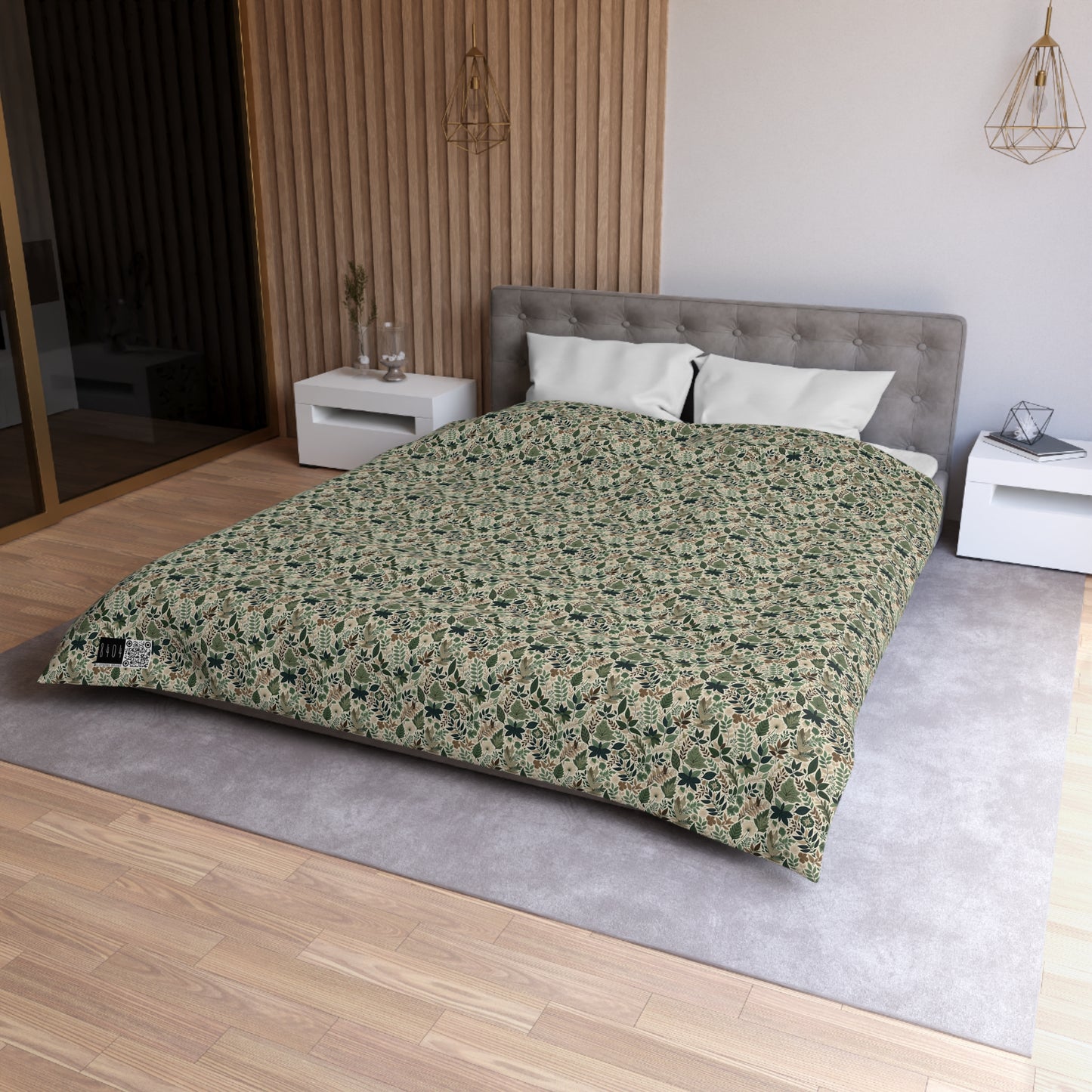 Streetwear Sustainability Environmentally Conscious Streetwear with a Natural Aesthetic Microfiber Duvet Cover - 8404 Design-57