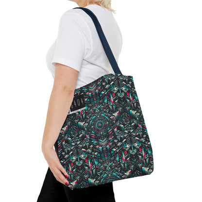 Digital Rebellion Tech-Inspired Streetwear Tote Bag - 8404 Design-54