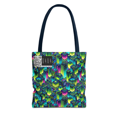 Tech-Infused Neon Tech-Forward Streetwear Tote Bag - 8404 Design-65