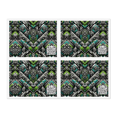 Tech-Infused Graphics Tech-Forward Streetwear Sticker Sheets - 8404 Design-48