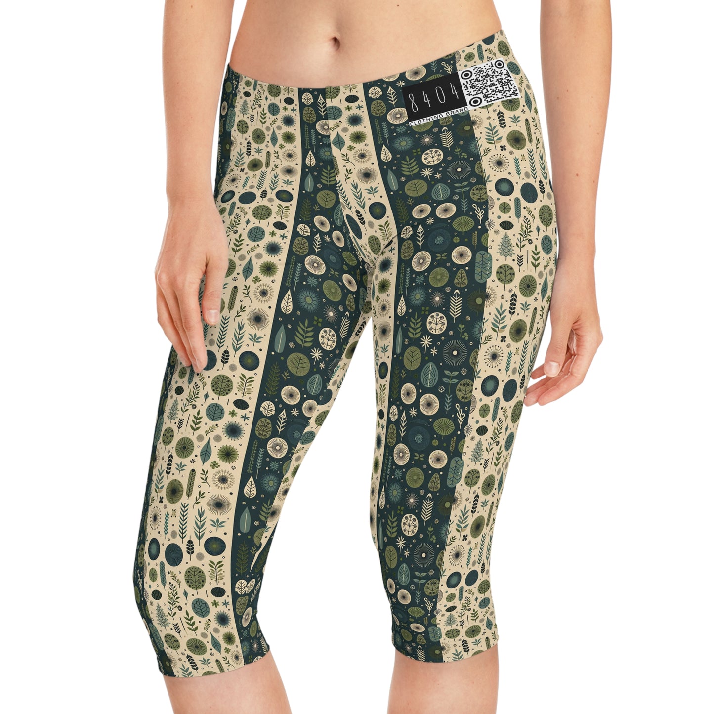 Sustainable Street Utility Sustainable Tech Streetwear Women's Capri Leggings - 8404 Design-62