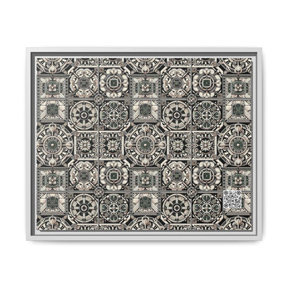 Cyber Garden Party Tech Garden Extravaganza Matte Canvas, Framed (multi-Color) - 8404 Design-45 A