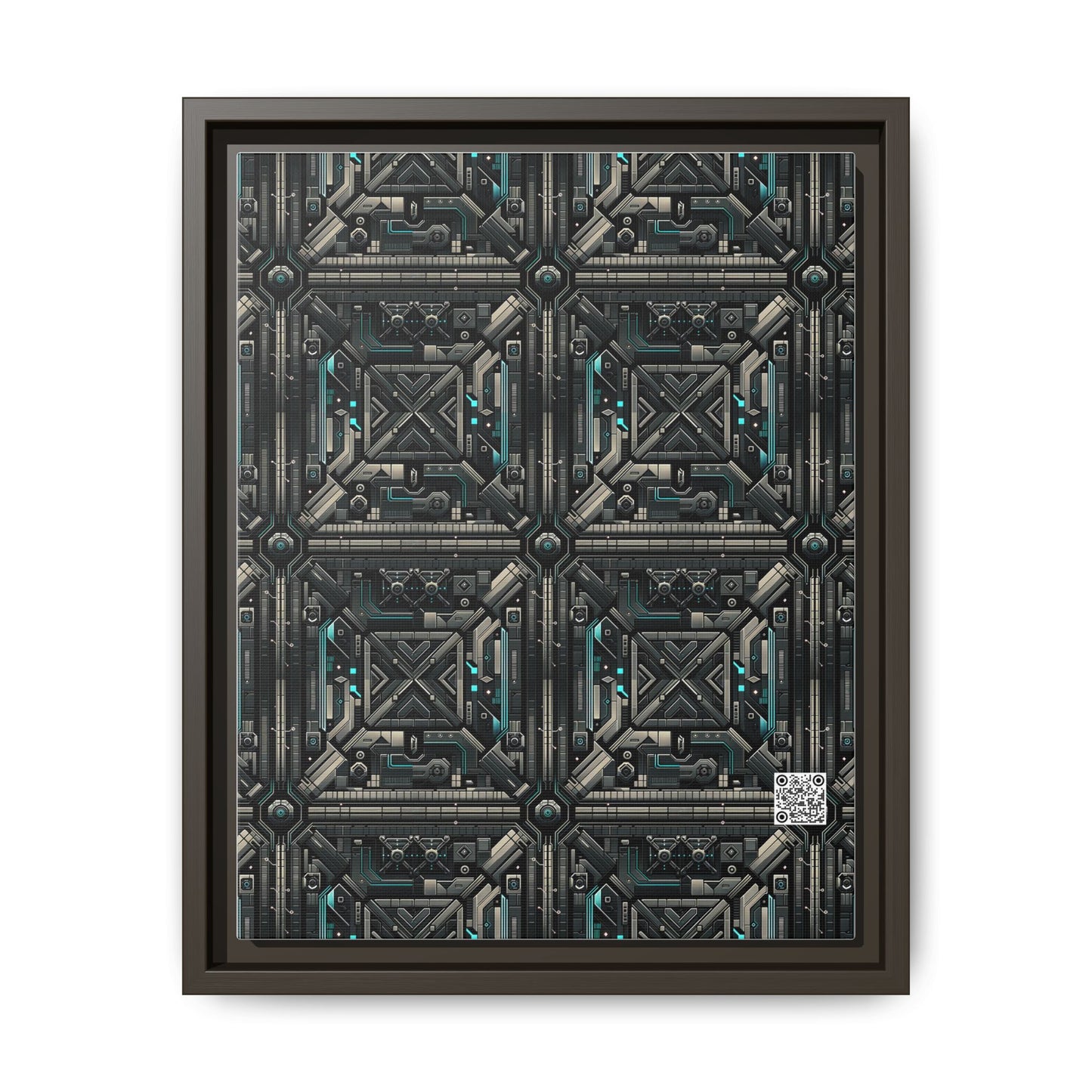 Tech Noir Futuristic Tech Aesthetic with a Dark Twist Matte Canvas, Framed (multi-color) - 8404 Design-59 A