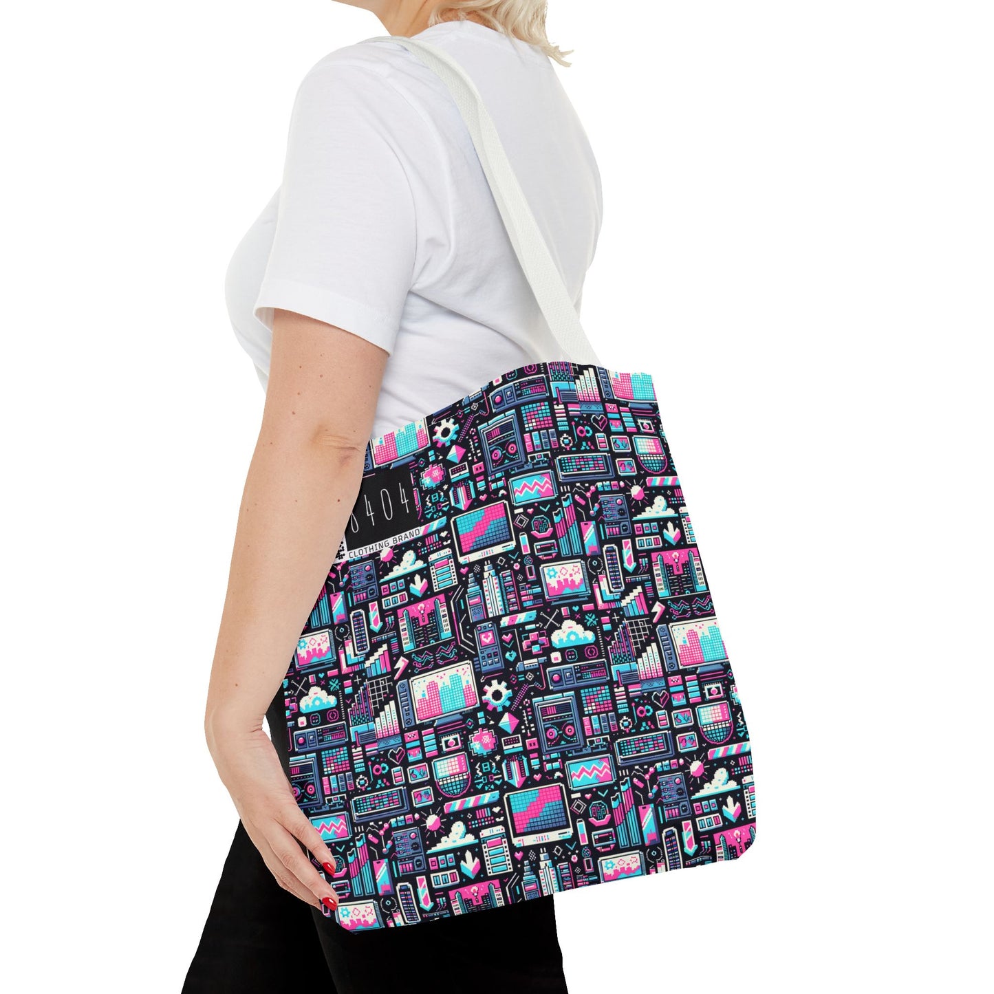 Digital Rebellion Youthful Streetwear with a Rebellious Digital Twist Tote Bag - 8404 Design-71