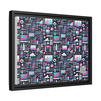 Digital Rebellion Youthful Streetwear with a Rebellious Digital Twist Matte Canvas, Framed (multi-color) - 8404 Design-71 A