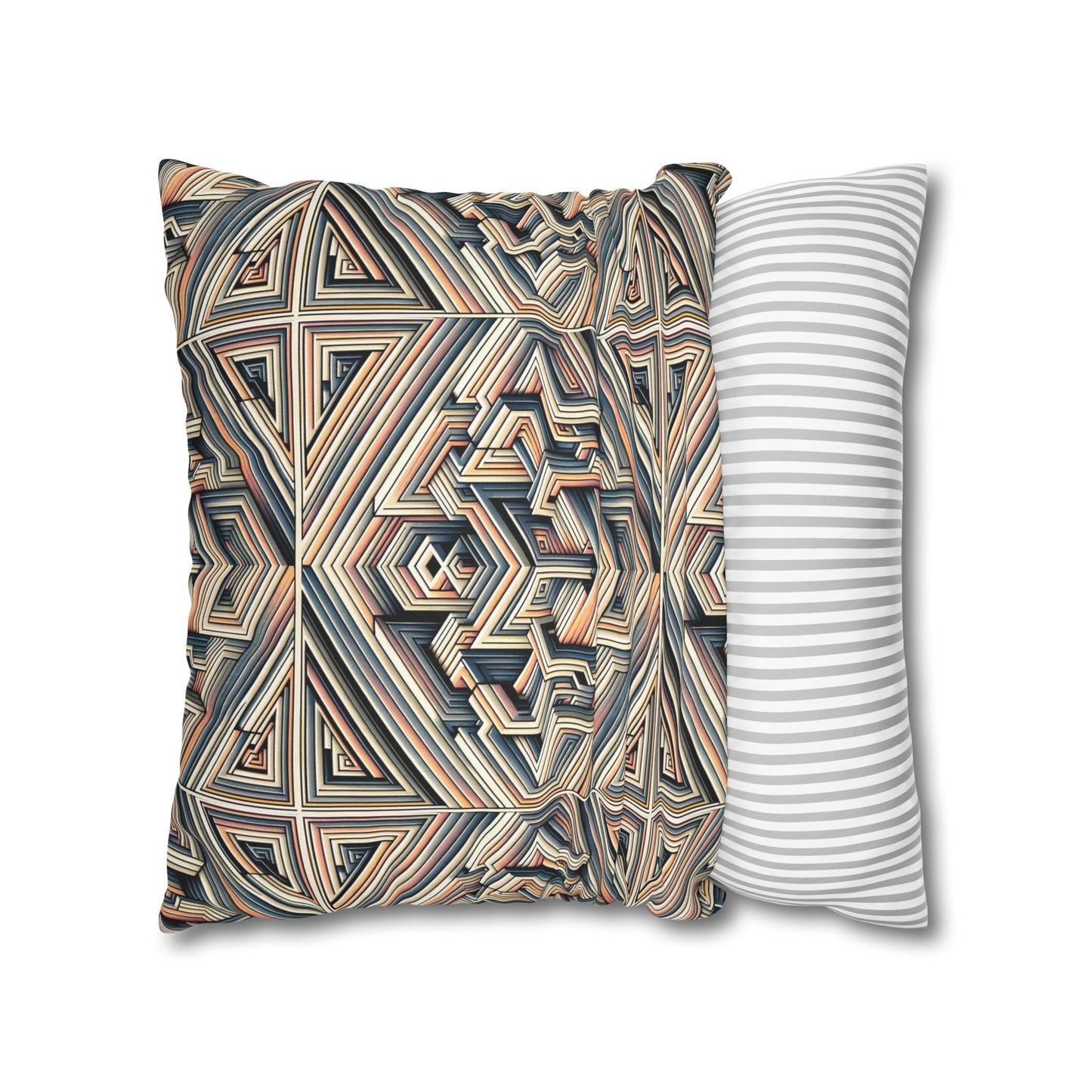 Tech Illusion Graphics Futuristic Artistry Spun Polyester Square Pillowcase - 8404 Design-52