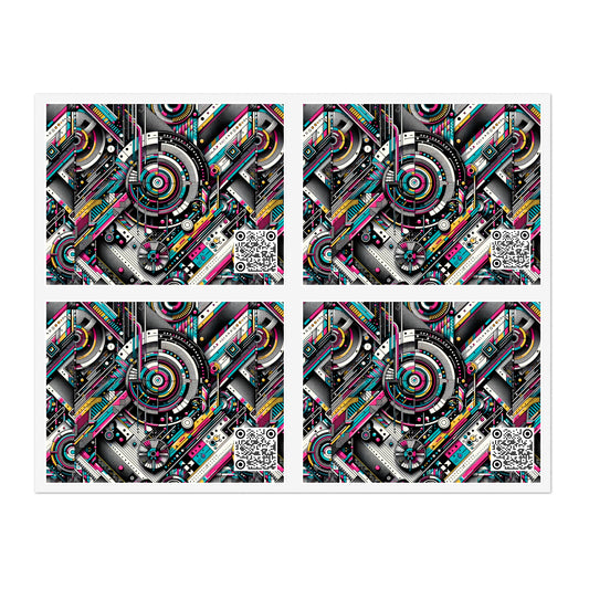Tech-Forward Graphics Tech-Forward Streetwear Blending Human Creativity With Ai Innovation Sticker Sheets - 8404 Design-52