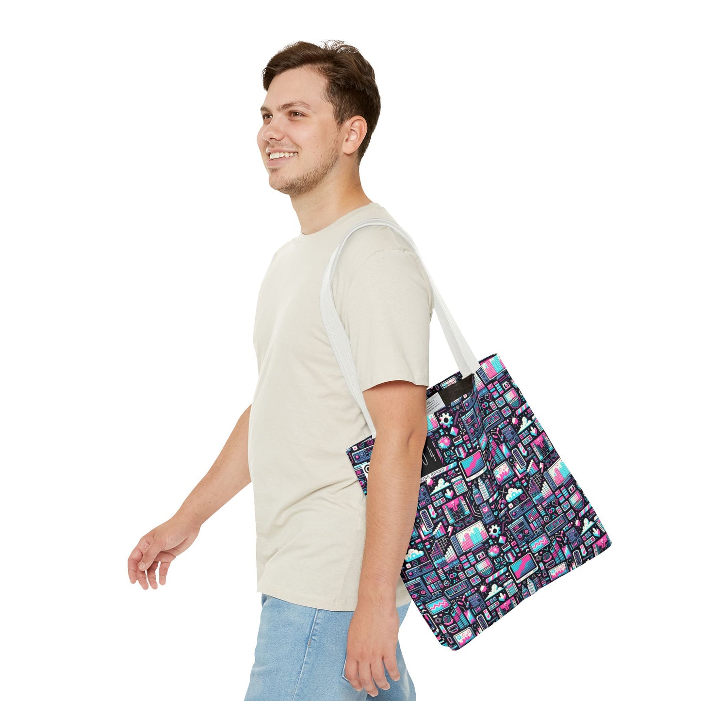 Digital Rebellion Youthful Streetwear with a Rebellious Digital Twist Tote Bag - 8404 Design-71