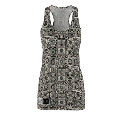 Cyber Garden Party Tech Garden Extravaganza Women's Cut & Sew Racerback Dress - 8404 Design-45