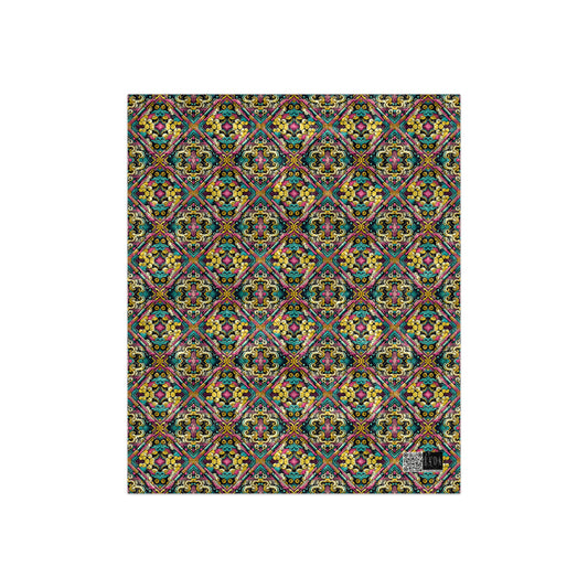 Neon Pop Art Revival Pop Culture Retro Crushed Velvet Blanket - 8404 Design-59