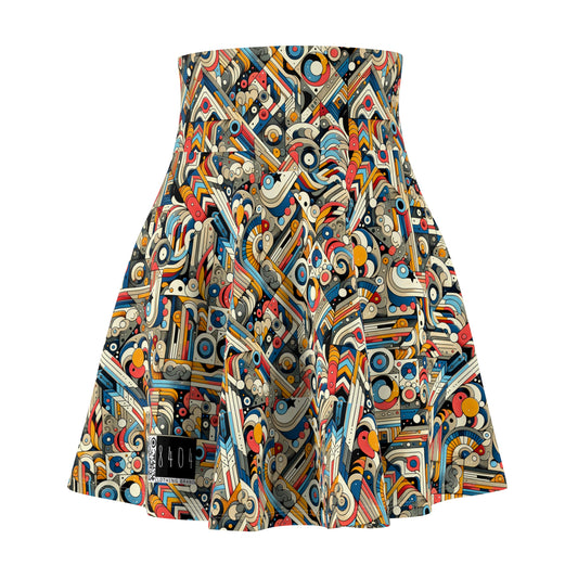Abstract Graphic Art Modern Artistic Expression Women's Skater Skirt - 8404 Design-62