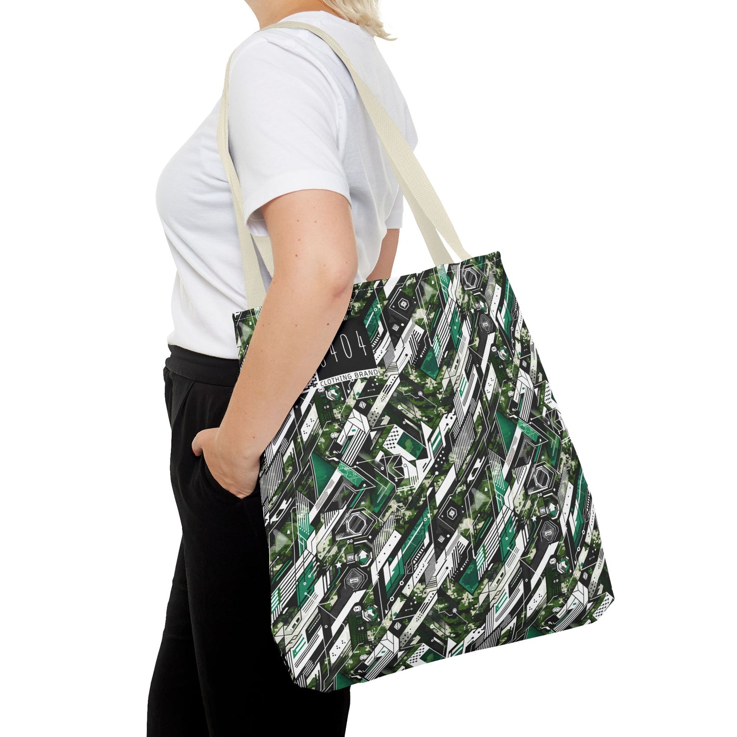 Tech Camo Fusion Tech-Forward Streetwear With a Futuristic Edge Tote Bag - 8404 Design-63