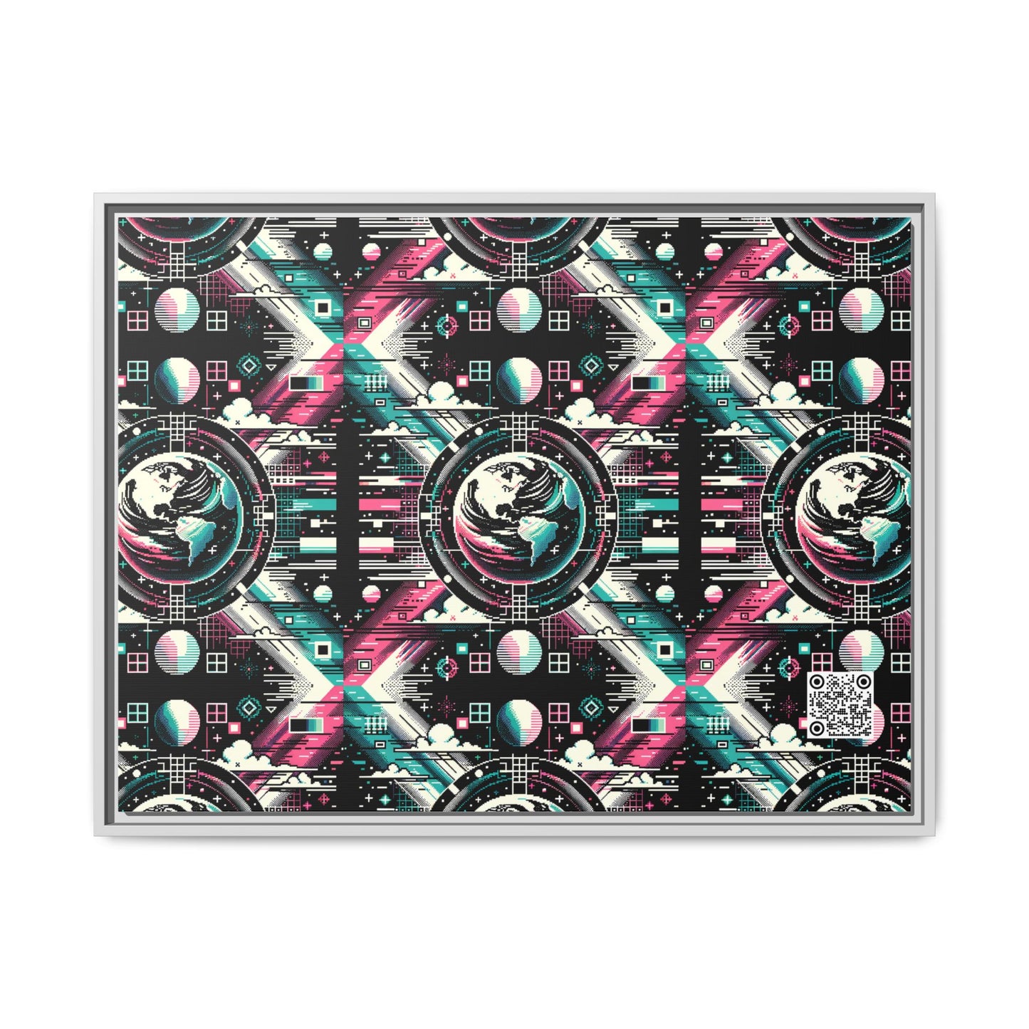Digital Artistry Digital-native Streetwear Matte Canvas, Framed (multi-color) - 8404 Design-62 A