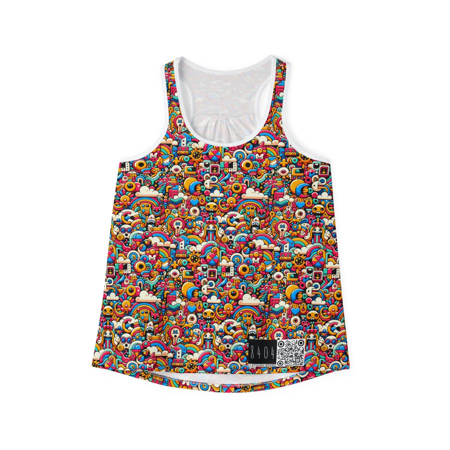 Neon Pop Playful Pop Culture Mashup Women's Tank Top - 8404 Design-62