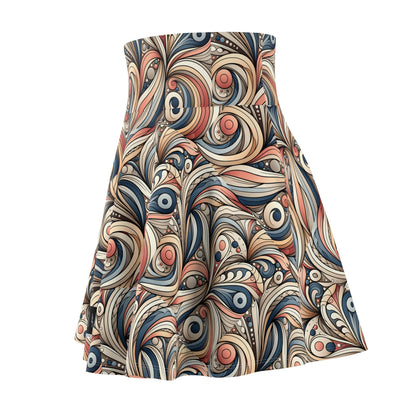 Modern Minimalism Minimalist Tech Women's Skater Skirt - 8404 Design-63