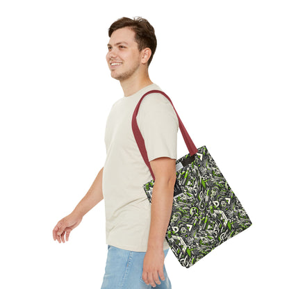Graffiti Tech Fusion Bold Streetwear Fusion Tote Bag - 8404 Design-59