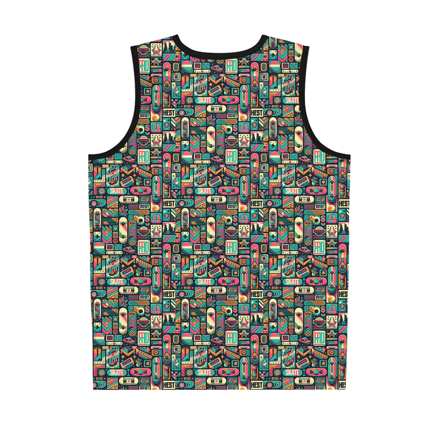 Skate Culture Revival Urban Retro Cool Basketball Jersey - 8404 Design-61