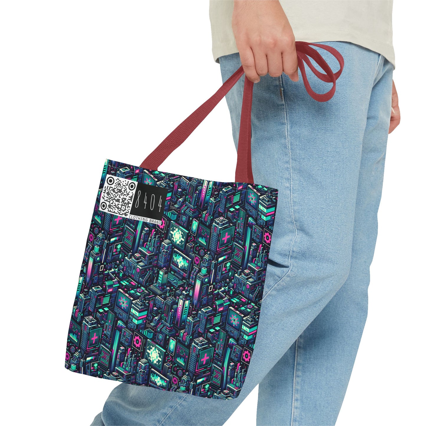 Digital Rebellion Tech-Inspired Streetwear Tote Bag - 8404 Design-58