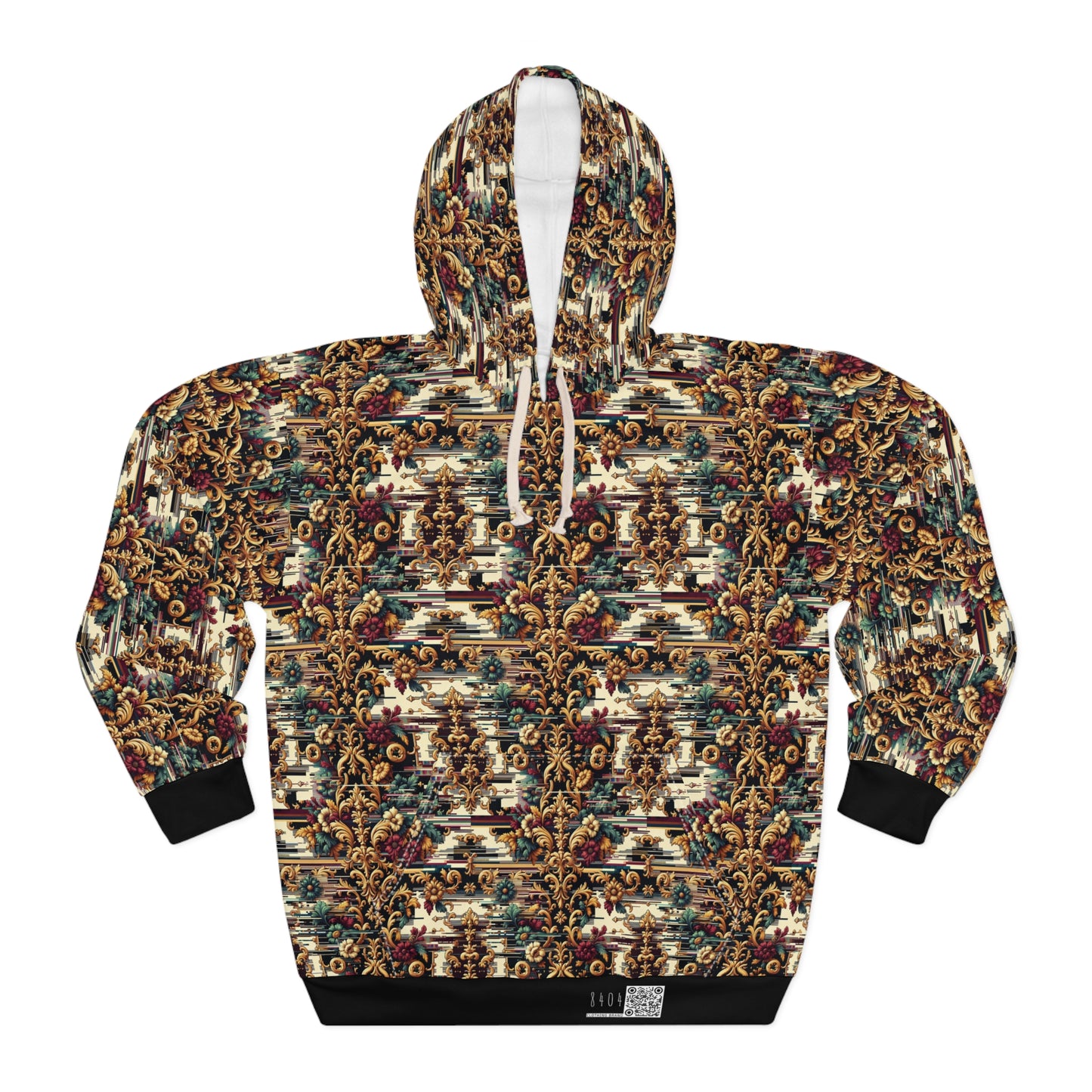 Digital Renaissance Modern Baroque Fusion Pullover Hoodie - 8404 Design-63