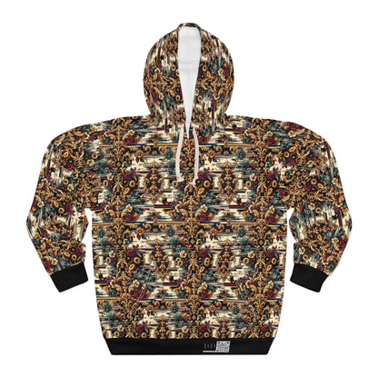 Digital Renaissance Modern Baroque Fusion Pullover Hoodie - 8404 Design-63