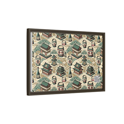 Cultural Artisanal Fusion Contemporary Cultural Elegance Matte Canvas, Framed (multi-Color) - 8404 Design-68 B