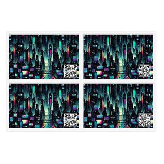 Tech Noir Graphics Cyberpunk Tech Aesthetic Sticker Sheets - 8404 Design-57