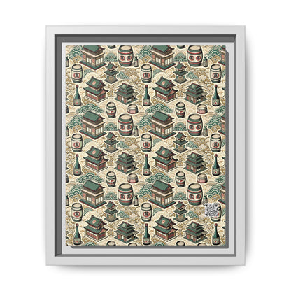 Cultural Artisanal Fusion Contemporary Cultural Elegance Matte Canvas, Framed (multi-Color) - 8404 Design-68 B