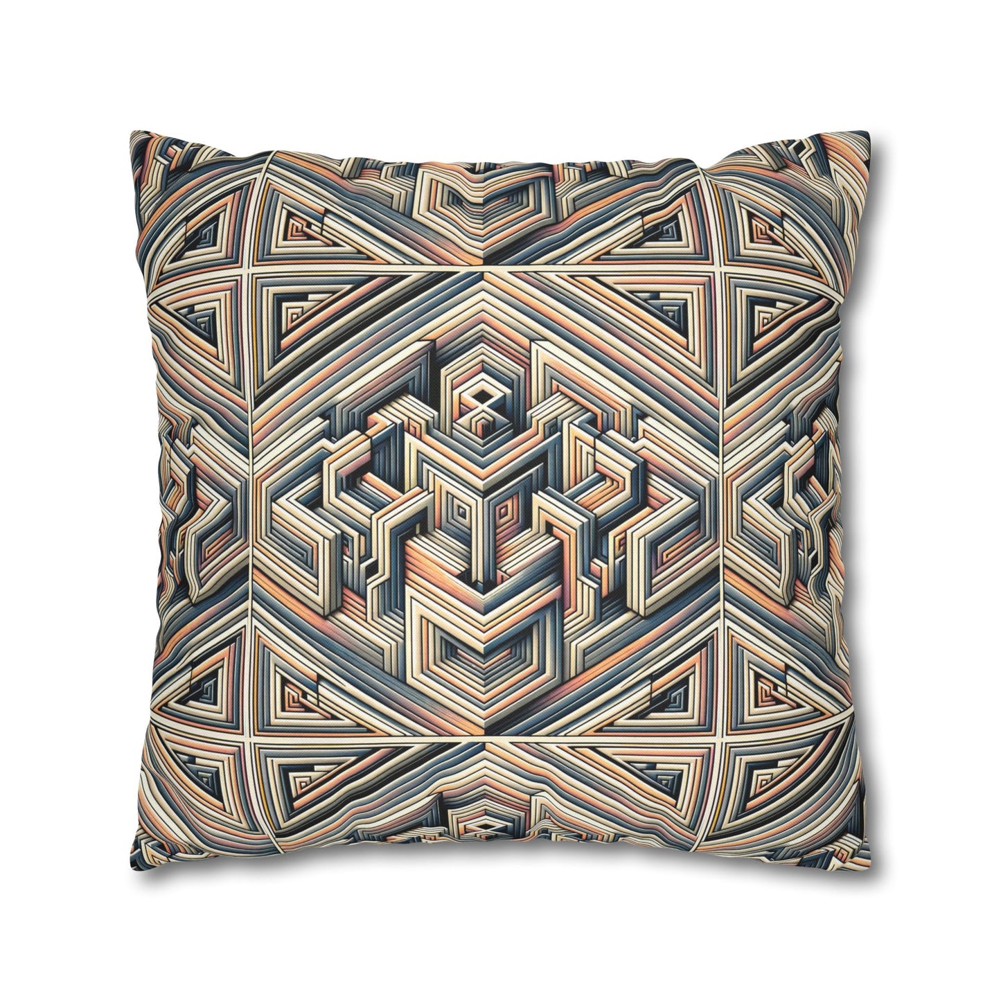 Tech Illusion Graphics Futuristic Artistry Spun Polyester Square Pillowcase - 8404 Design-52