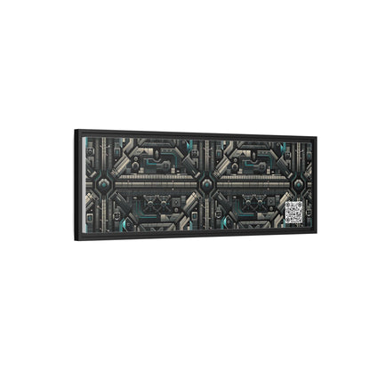 Tech Noir Futuristic Tech Aesthetic with a Dark Twist Matte Canvas, Framed (multi-color) - 8404 Design-59 B