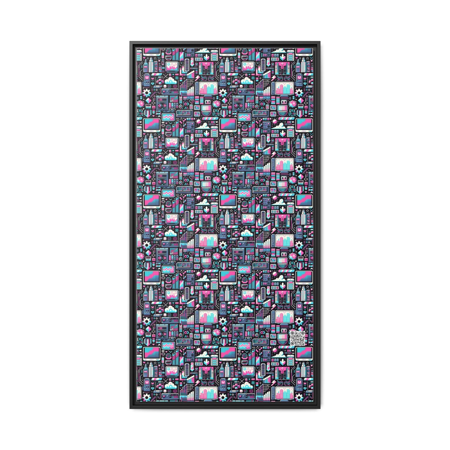 Digital Rebellion Youthful Streetwear with a Rebellious Digital Twist Matte Canvas, Framed (multi-color) - 8404 Design-71 B