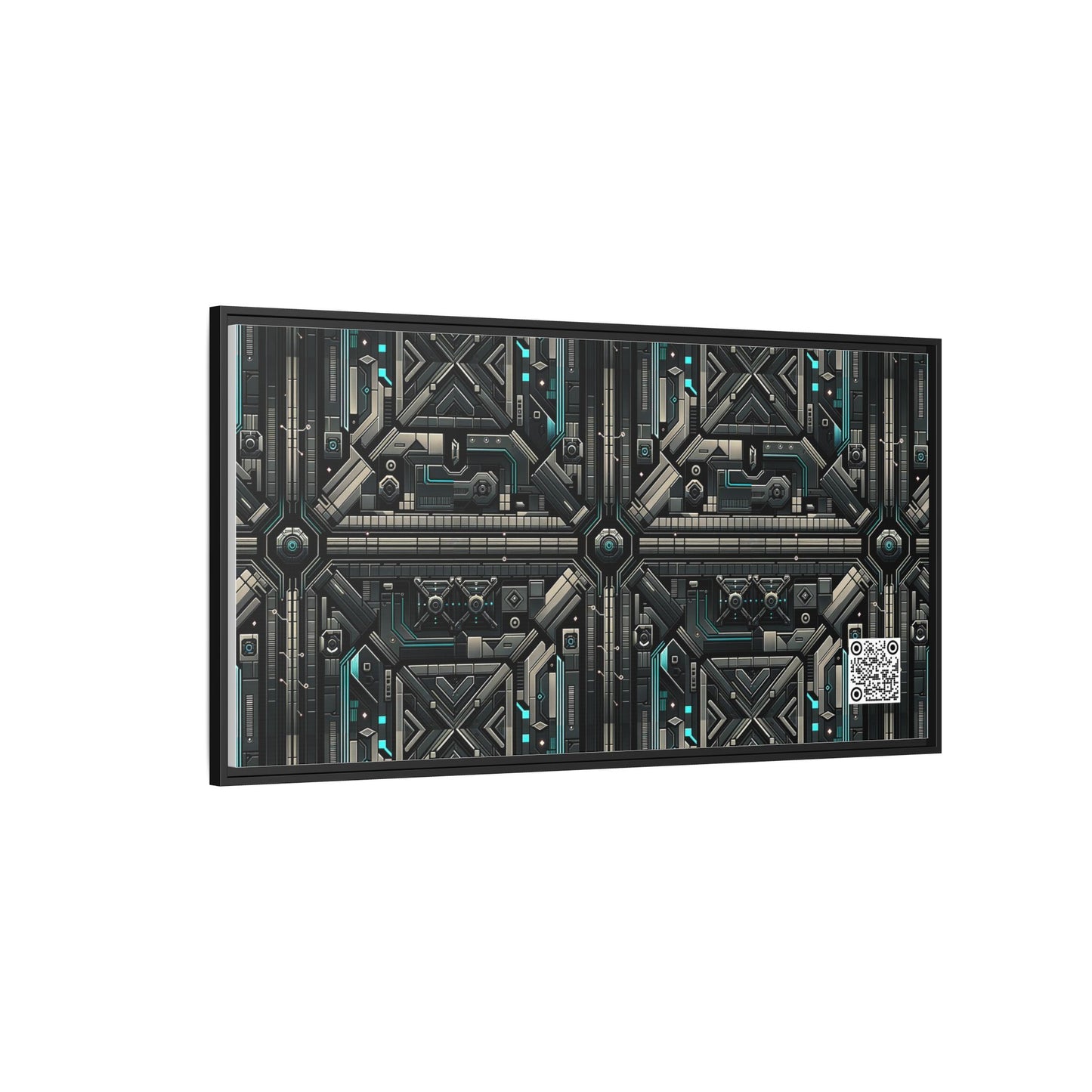 Tech Noir Futuristic Tech Aesthetic with a Dark Twist Matte Canvas, Framed (multi-color) - 8404 Design-59 B