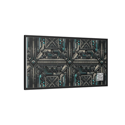 Tech Noir Futuristic Tech Aesthetic with a Dark Twist Matte Canvas, Framed (multi-color) - 8404 Design-59 B