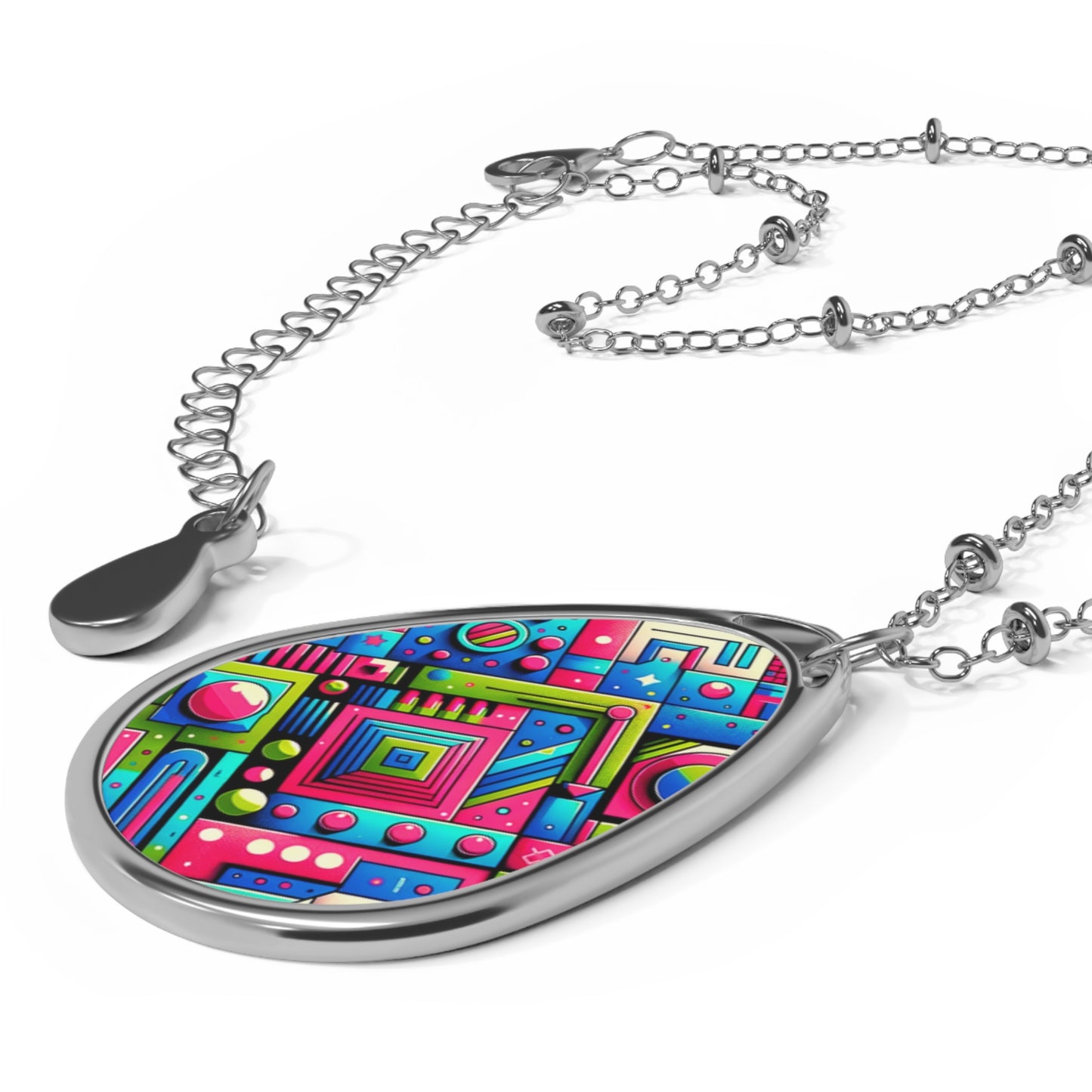 Neon Street Pop Vibrant and Eye-catching Oval Necklace - 8404 Design-63