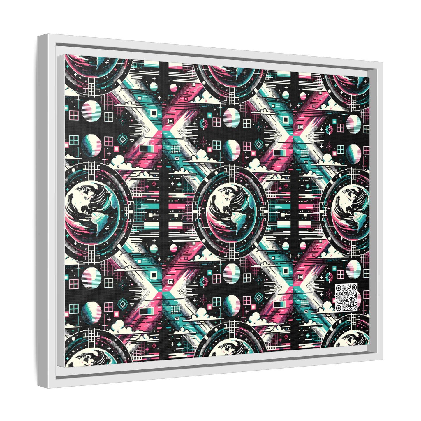 Digital Artistry Digital-native Streetwear Matte Canvas, Framed (multi-color) - 8404 Design-62 A