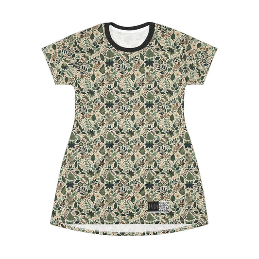 Streetwear Sustainability Environmentally Conscious Streetwear with a Natural Aesthetic T-shirt Dress - 8404 Design-57