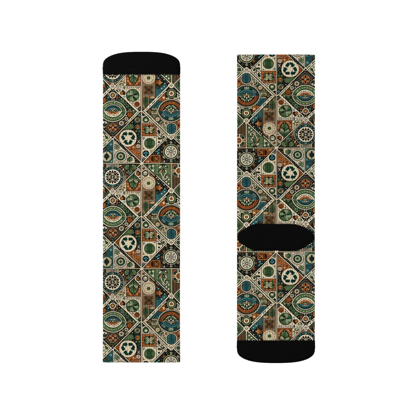 Sustainable Streetwear Sustainability-conscious Urban Style Sublimation Socks - 8404 Design-67