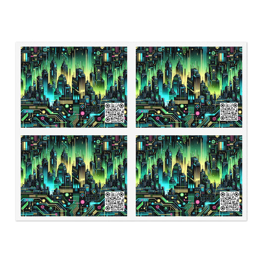 Cyber Punk Graphics Tech-Inspired Cyberpunk Sticker Sheets - 8404 Design-54