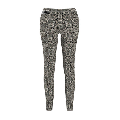 Cyber Garden Party Tech Garden Extravaganza Women's Cut & Sew Casual Leggings - 8404 Design-45
