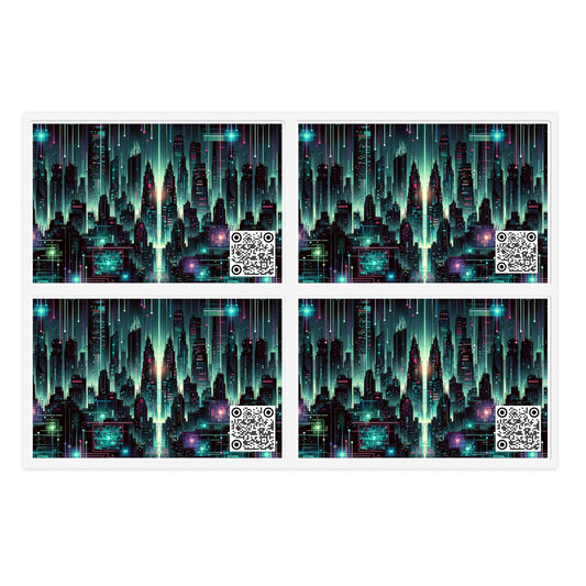 Tech Noir Graphics Cyberpunk Tech Aesthetic Sticker Sheets - 8404 Design-69