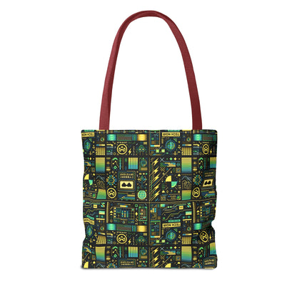 Digital Dystopia Tech Noir Tote Bag - 8404 Design-57