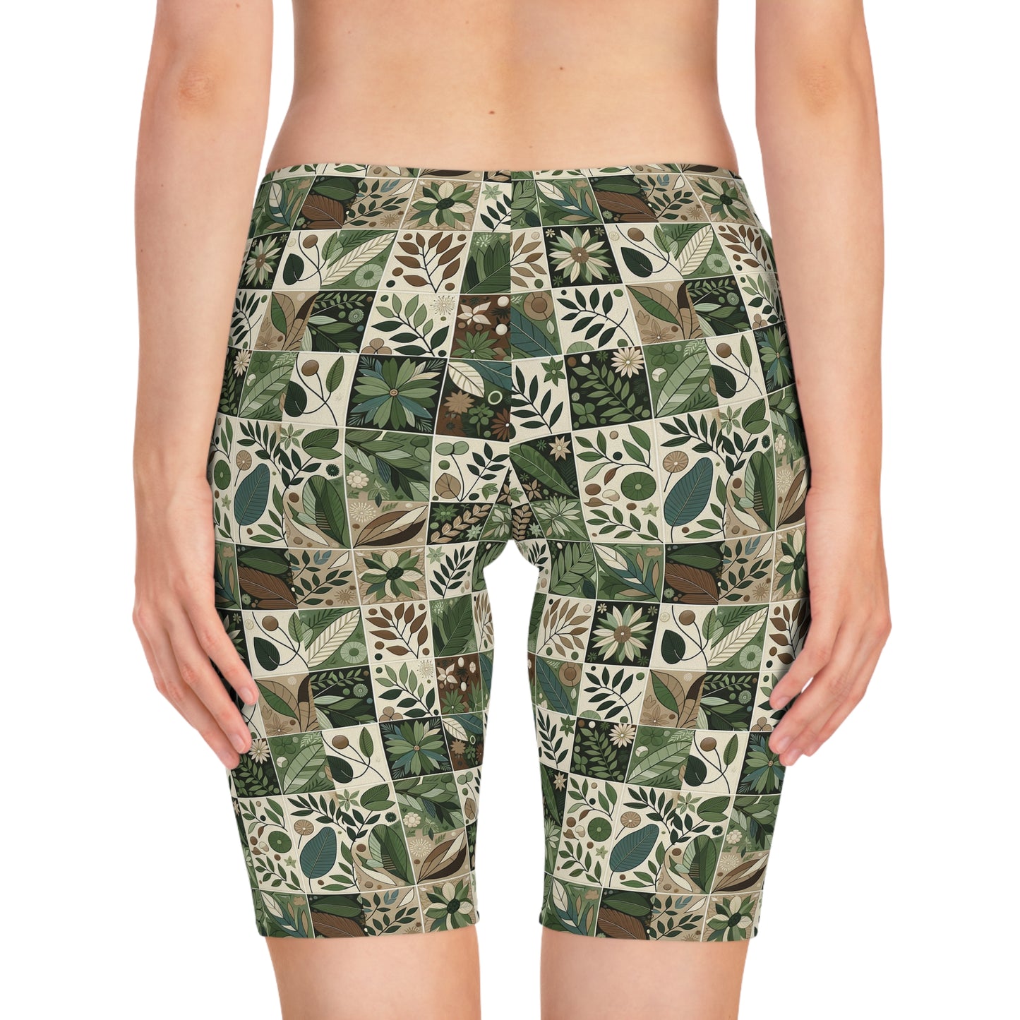 Streetwear Sustainability Environmentally Conscious Streetwear with a Natural Aesthetic Women's Bike Shorts - 8404 Design-57