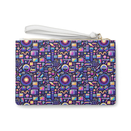 Digital Nostalgia Modern Retro Fusion Clutch Bag - 8404 Design-64