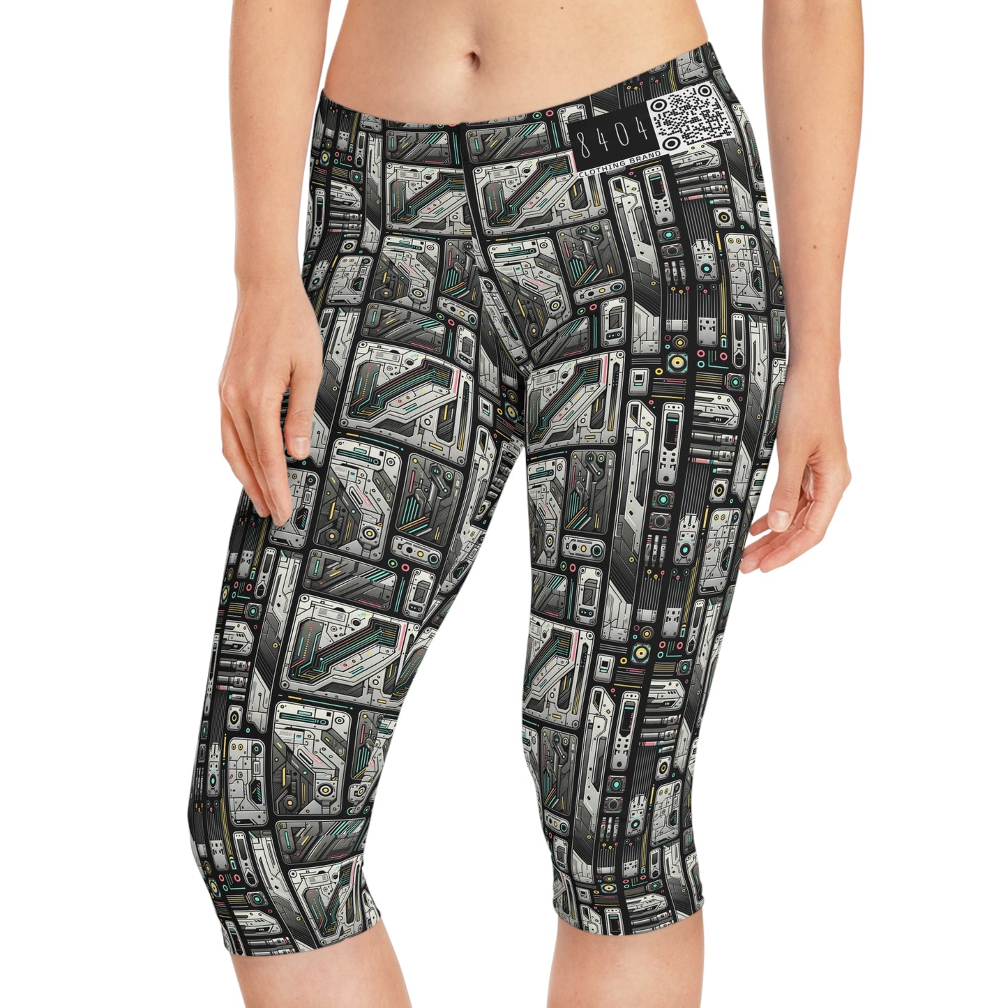 Tech Utility Gear Tech-Forward Minimalism Women's Capri Leggings - 8404 Design-45