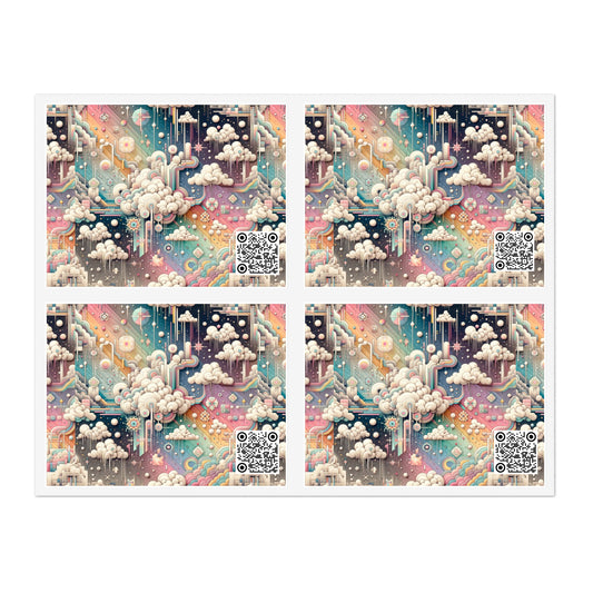 Digital Dreamland Whimsical and Nostalgic Streetwear With a Digital Twist Sticker Sheets - 8404 Design-52